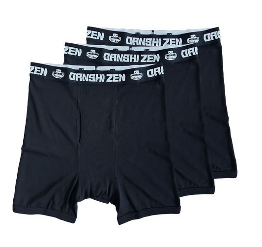 DANSHI GEAR® BLACK BOXERS (3-PACK)