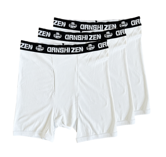 DANSHI GEAR® WHITE BOXERS (3-PACK)