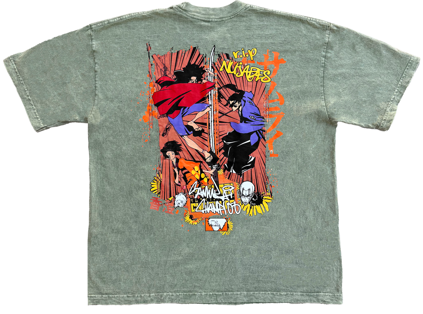WAY OF THE SAMURAI TEE - WASHED MATCHA DROP 006