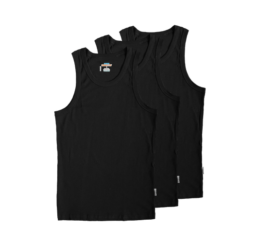DANSHI GEAR® TANK-TOP BLACK (3-PACK)